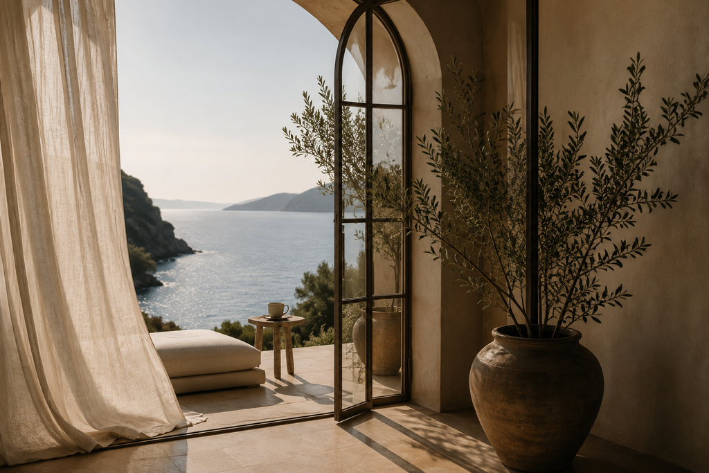 sunlit Mediterranean Sea View